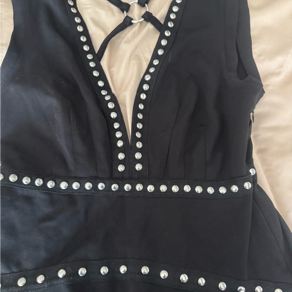 Free People Black Backless Dress with Stud Accents - Picture 3 of 4